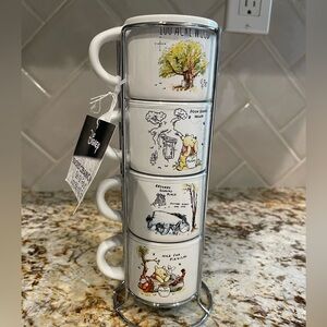 Disney Winnie the Pooh Stacked Ceramic Mug Set